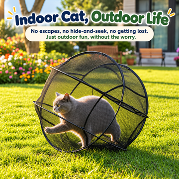 CatBall - Portable Pop-Up Outdoor Cat Playpen